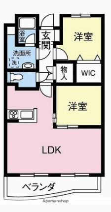 ヒルズウエストパーク 203 ｜ 静岡県富士市入山瀬（賃貸マンション2LDK・2階・63.24㎡） その2