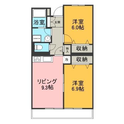 ソレアード・Ｓ 203｜静岡県駿東郡長泉町下長窪(賃貸マンション2LDK・2階・53.14㎡)の写真 その2