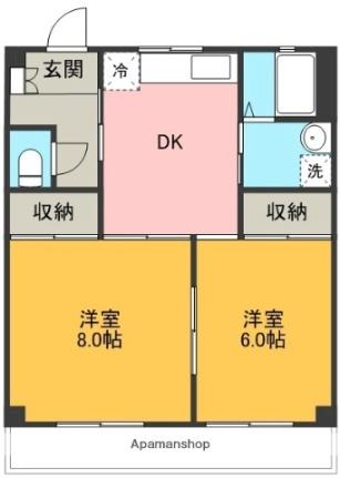 ロイヤルプラザ上土狩 ｜静岡県駿東郡長泉町上土狩(賃貸マンション2DK・3階・48.51㎡)の写真 その2