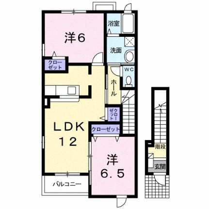 コウヒロハイムＡ 201｜静岡県三島市沢地(賃貸アパート2LDK・2階・58.86㎡)の写真 その2
