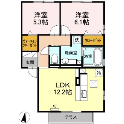 アール・グレイス 101｜静岡県伊豆の国市四日町(賃貸アパート2LDK・1階・57.93㎡)の写真 その2