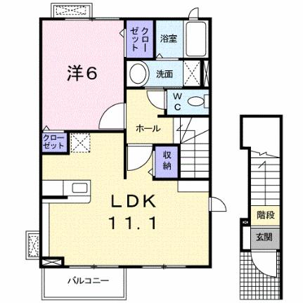 ライトプレイスＭＴ 202 ｜ 静岡県浜松市中央区若林町（賃貸アパート1LDK・2階・46.09㎡） その2