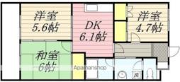 マンションはなきI 302 3階3DKの間取り