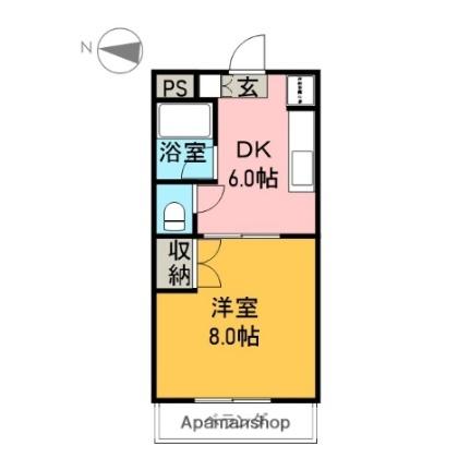 サンシャインＡ2 103｜静岡県富士市伝法(賃貸アパート1DK・1階・25.90㎡)の写真 その2