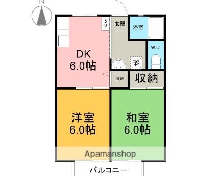 西ハイツ 201｜静岡県富士市横割２丁目(賃貸アパート2DK・2階・40.92㎡)の写真 その2