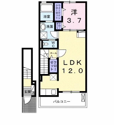 アンソレイユ 202｜静岡県富士市松岡(賃貸アパート1LDK・2階・42.56㎡)の写真 その2