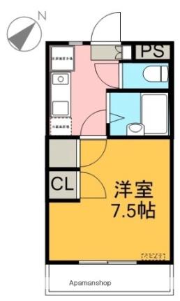 Ｃｌａｃｓｙ　ｔｗｏ 402｜静岡県富士市横割５丁目(賃貸マンション1K・4階・25.00㎡)の写真 その2