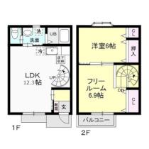 ベルハイム 108 ｜ 静岡県富士宮市野中（賃貸アパート2LDK・2階・57.96㎡） その2