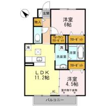 ヴィラサンリットIII 103 ｜ 静岡県富士宮市淀平町（賃貸アパート2LDK・1階・54.58㎡） その2