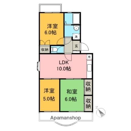 コンフォール佐野 302 ｜ 静岡県富士宮市小泉（賃貸マンション3LDK・3階・60.12㎡） その2