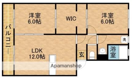 静岡県菊川市加茂(賃貸マンション2LDK・2階・57.12㎡)の写真 その2