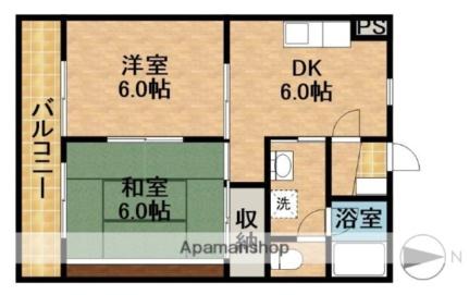 静岡県掛川市二瀬川（賃貸マンション2DK・3階・42.12㎡） その2