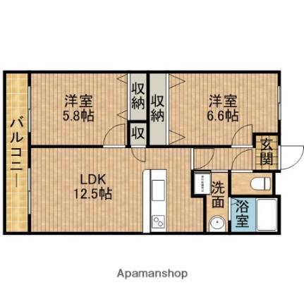 静岡県焼津市東小川４丁目(賃貸マンション2LDK・4階・55.51㎡)の写真 その2