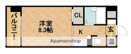 静岡県浜松市中央区新津町(賃貸マンション1K・4階・24.58㎡)の写真 その2