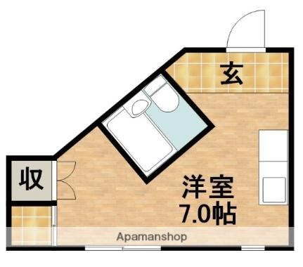 静岡県浜松市中央区八幡町(賃貸マンション1R・4階・17.47㎡)の写真 その2