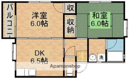 静岡県浜松市中央区細島町(賃貸アパート2DK・2階・42.00㎡)の写真 その2