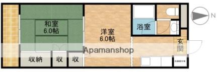 静岡県浜松市中央区西塚町(賃貸マンション2K・3階・34.25㎡)の写真 その2
