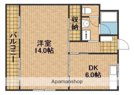 静岡県浜松市中央区天王町(賃貸マンション1DK・2階・44.58㎡)の写真 その2