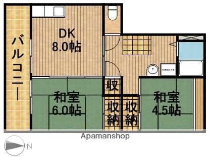 静岡県浜松市中央区寺島町(賃貸マンション2DK・5階・45.96㎡)の写真 その2