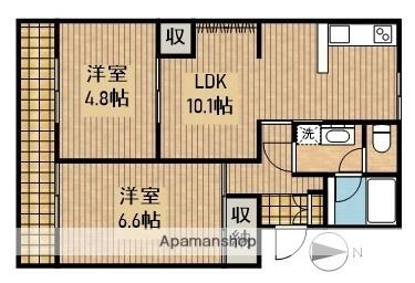 静岡県浜松市中央区上新屋町（賃貸マンション2LDK・3階・58.96㎡） その2