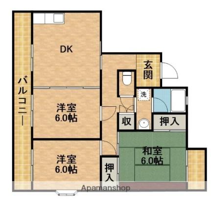 静岡県浜松市中央区富塚町(賃貸マンション3LDK・2階・65.84㎡)の写真 その2