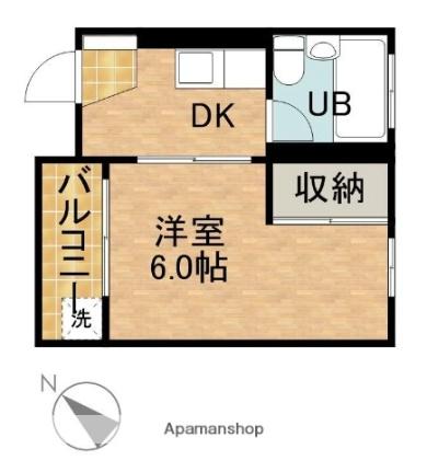 静岡県浜松市中央区和合町(賃貸アパート1K・2階・24.63㎡)の写真 その2