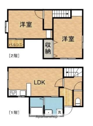 テラスハウス高山Ａ ｜静岡県浜松市中央区富塚町(賃貸テラスハウス2DK・1階・55.47㎡)の写真 その2