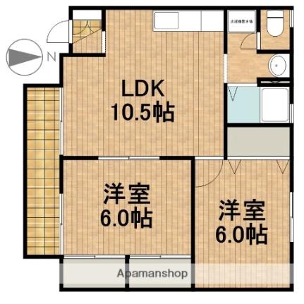静岡県浜松市中央区和合町(賃貸アパート2LDK・1階・52.21㎡)の写真 その2