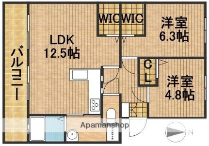 静岡県浜松市中央区高林３丁目(賃貸マンション2LDK・1階・55.80㎡)の写真 その2