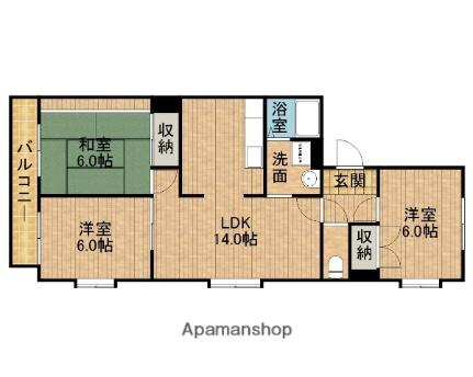 東海ホーム鴨江 ｜静岡県浜松市中央区鴨江３丁目(賃貸マンション3LDK・3階・62.09㎡)の写真 その2