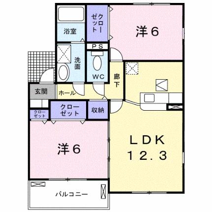 プログレス　II 101｜静岡県掛川市杉谷南２丁目(賃貸アパート2LDK・1階・57.04㎡)の写真 その2