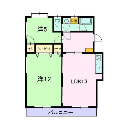 メゾンドブランシュ 202｜静岡県静岡市駿河区中田本町(賃貸マンション3LDK・2階・66.97㎡)の写真 その2