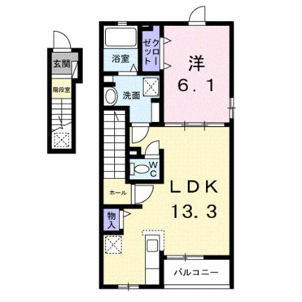 セラス 201｜静岡県静岡市駿河区高松(賃貸アパート1LDK・2階・46.90㎡)の写真 その2