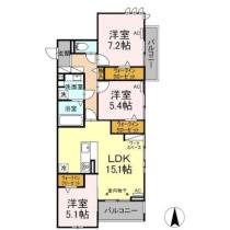 愛知県名古屋市昭和区鶴舞３丁目（賃貸アパート3LDK・3階・76.28㎡） その2