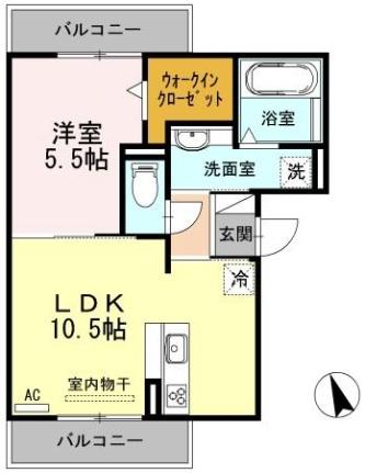 愛知県名古屋市中村区則武１丁目(賃貸アパート1LDK・2階・40.90㎡)の写真 その2