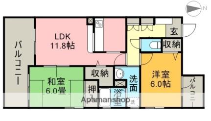 シティーガーデン善進本町 ｜愛知県名古屋市港区善進本町(賃貸マンション2LDK・2階・58.37㎡)の写真 その2