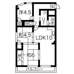 スカイメゾン 601｜愛知県名古屋市熱田区大宝４丁目(賃貸マンション3LDK・6階・64.39㎡)の写真 その2