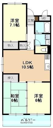 パークシティＴ．Ｓ ｜愛知県名古屋市守山区藪田町(賃貸マンション3LDK・2階・60.50㎡)の写真 その2