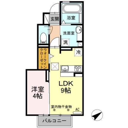 フィオーレ　エテルナ 103｜三重県四日市市野田１丁目(賃貸アパート1LDK・1階・34.62㎡)の写真 その2