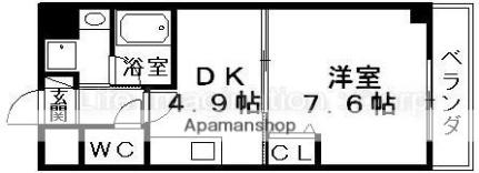 Ｇｒｅｅｎｗｉｃｈ　Ｈｏｕｓｅ 702｜滋賀県大津市大萱１丁目(賃貸マンション1DK・7階・30.45㎡)の写真 その2