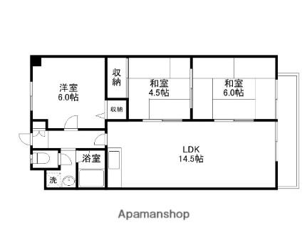 エミナール南草津 406｜滋賀県草津市野路東６丁目(賃貸マンション3LDK・4階・65.24㎡)の写真 その2