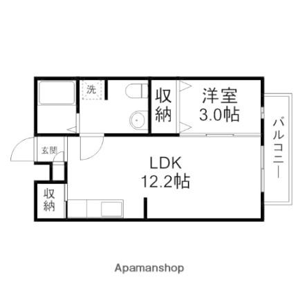 滋賀県草津市草津町（賃貸アパート1LDK・2階・33.53㎡） その2