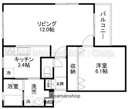 コモドヴィータ 102｜滋賀県守山市吉身６丁目(賃貸マンション1LDK・1階・46.82㎡)の写真 その2