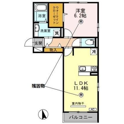 滋賀県甲賀市水口町西林口（賃貸アパート1LDK・2階・45.01㎡） その2