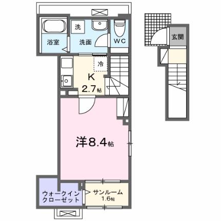 ピノ　アルデア 201｜滋賀県大津市本堅田６丁目(賃貸アパート1K・2階・36.33㎡)の写真 その2