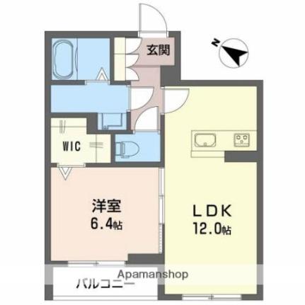 滋賀県彦根市野瀬町(賃貸アパート1LDK・2階・45.28㎡)の写真 その2