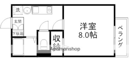 ウィングヒルズ笠山 207｜滋賀県草津市笠山４丁目(賃貸アパート1K・2階・24.85㎡)の写真 その2