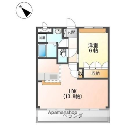 ディアドリーム 103｜滋賀県愛知郡愛荘町長野(賃貸アパート1LDK・1階・45.36㎡)の写真 その2