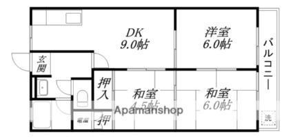 藤マンション 203｜滋賀県大津市杉浦町(賃貸マンション3DK・2階・54.65㎡)の写真 その2