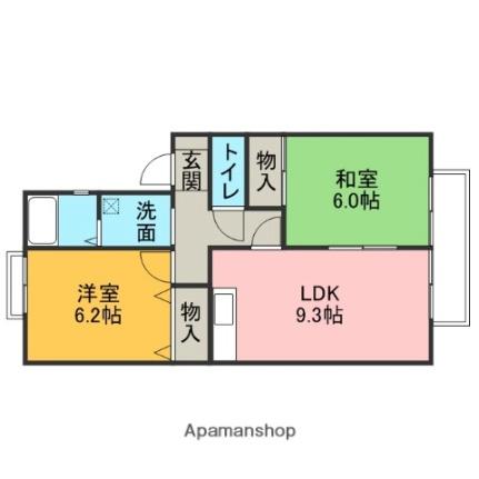 オネスタスガ B105｜滋賀県大津市下阪本４丁目(賃貸アパート2DK・1階・50.38㎡)の写真 その2